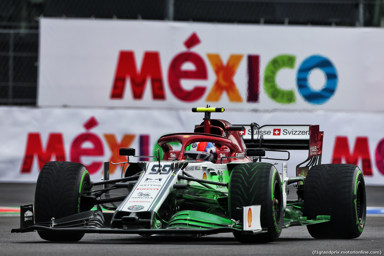GP MESSICO, Antonio Giovinazzi (ITA) Alfa Romeo Racing C38.
25.10.2019.