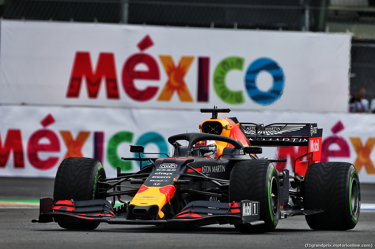 GP MESSICO, Max Verstappen (NLD) Red Bull Racing RB15.
25.10.2019.
