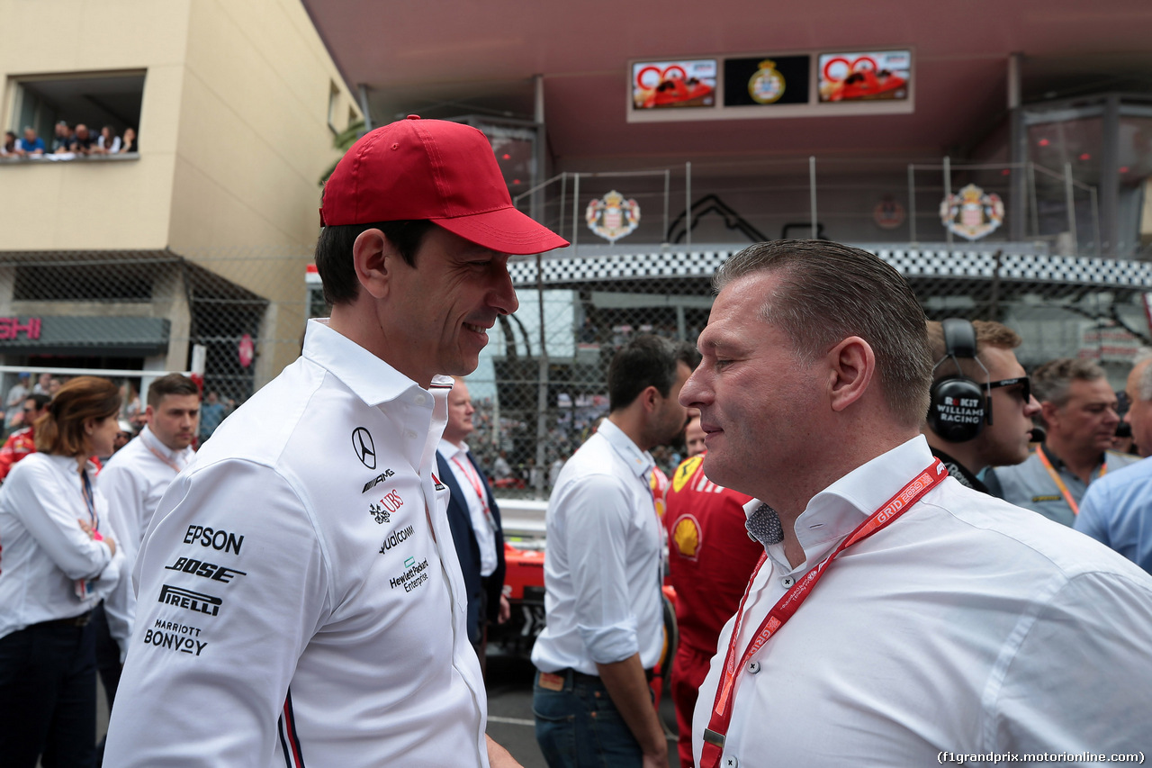 GP MONACO, 26.05.2019 - Gara, Toto Wolff (GER) Mercedes AMG F1 Shareholder e Executive Director e Jos Verstappen
