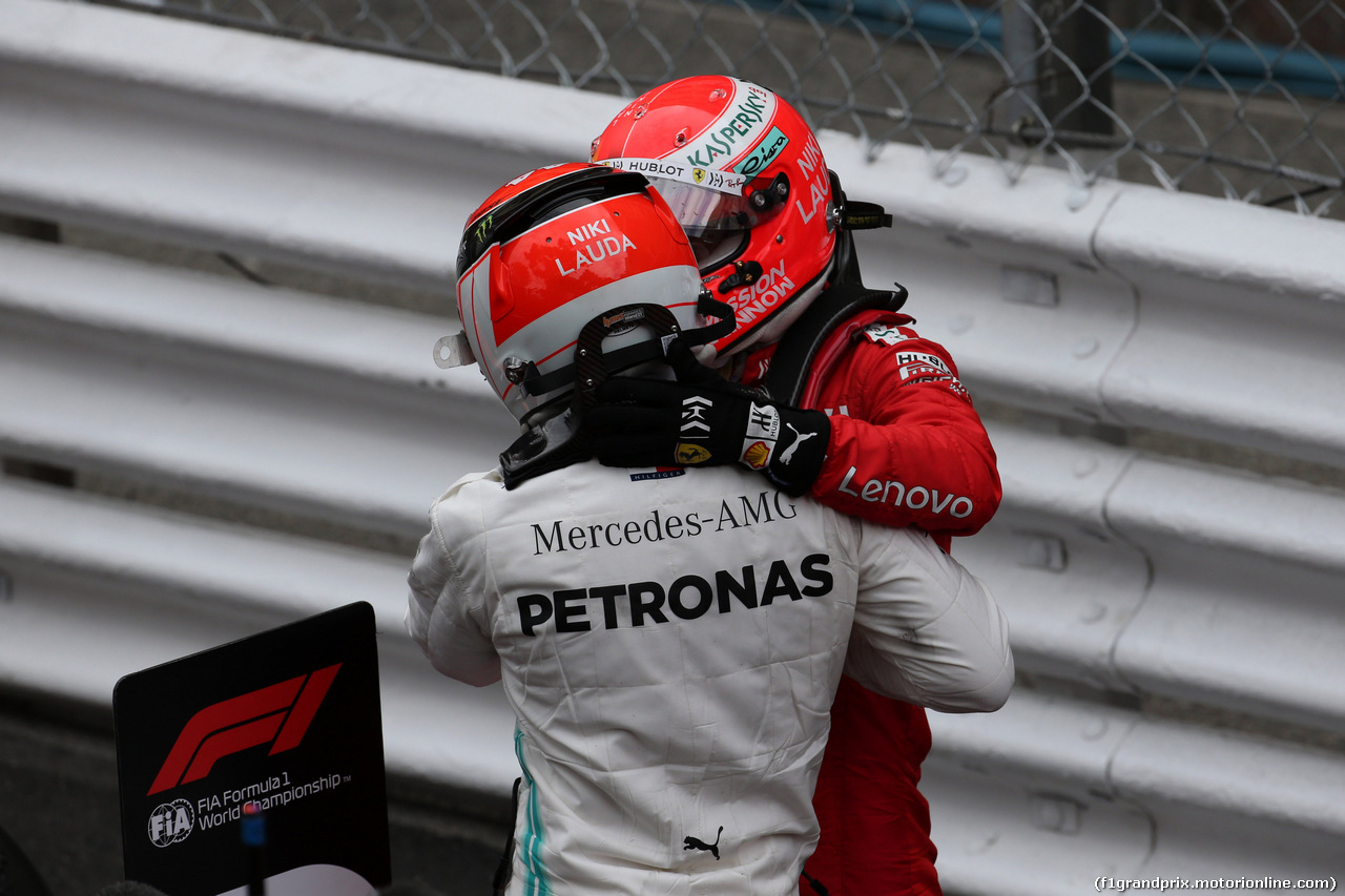 GP MONACO, 26.05.2019 - Gara, Lewis Hamilton (GBR) Mercedes AMG F1 W10 vincitore e 2nd place Sebastian Vettel (GER) Ferrari SF90