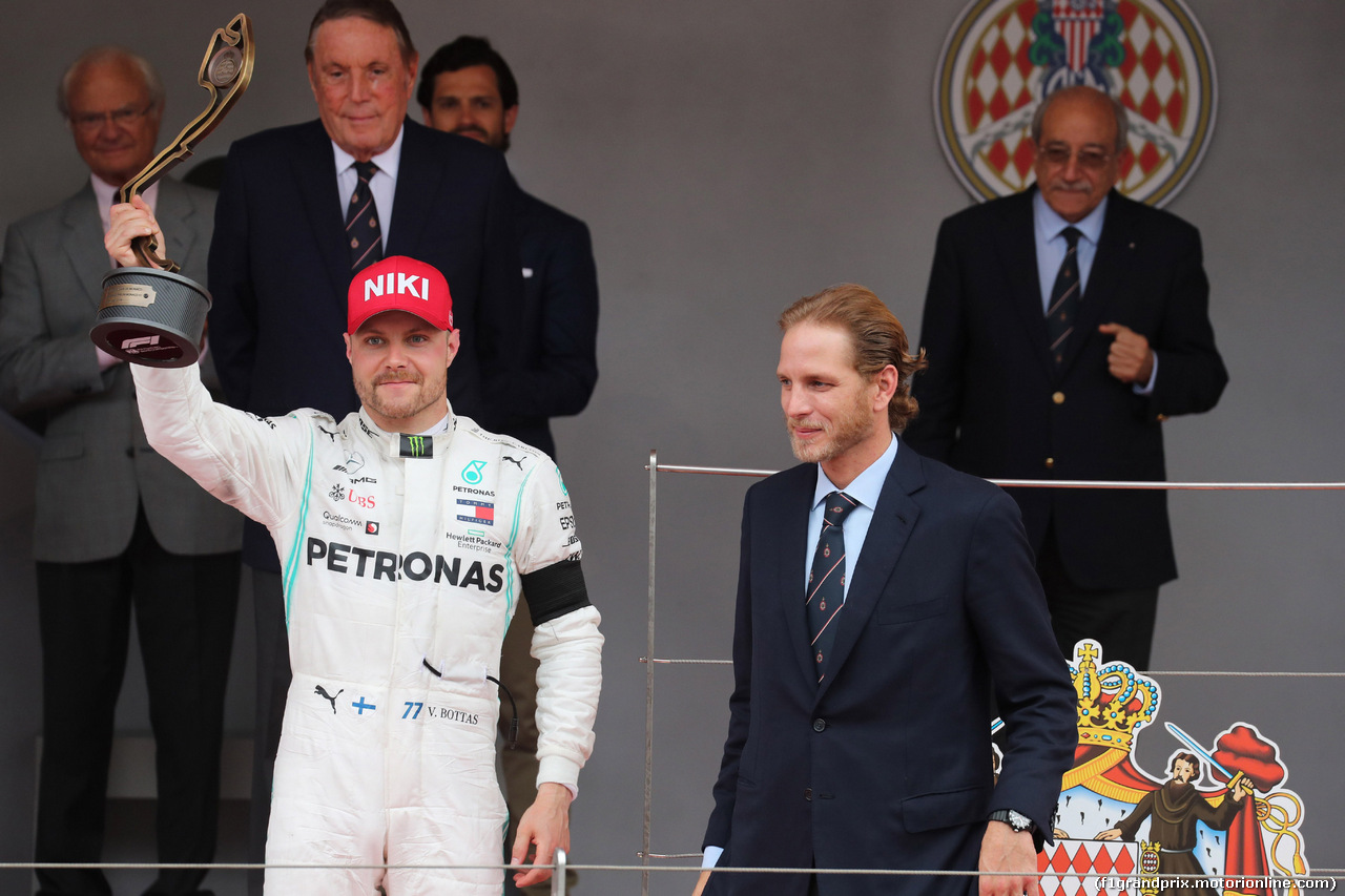 GP MONACO, 26.05.2019 - Gara, 3rd place Valtteri Bottas (FIN) Mercedes AMG F1 W010 e Andrea Casiraghi