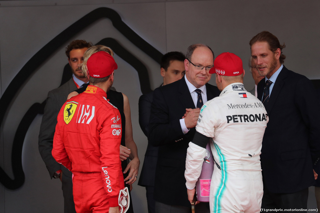 GP MONACO, 26.05.2019 - Gara, 3rd place Valtteri Bottas (FIN) Mercedes AMG F1 W010 e HSH Prince Albert II of Monaco