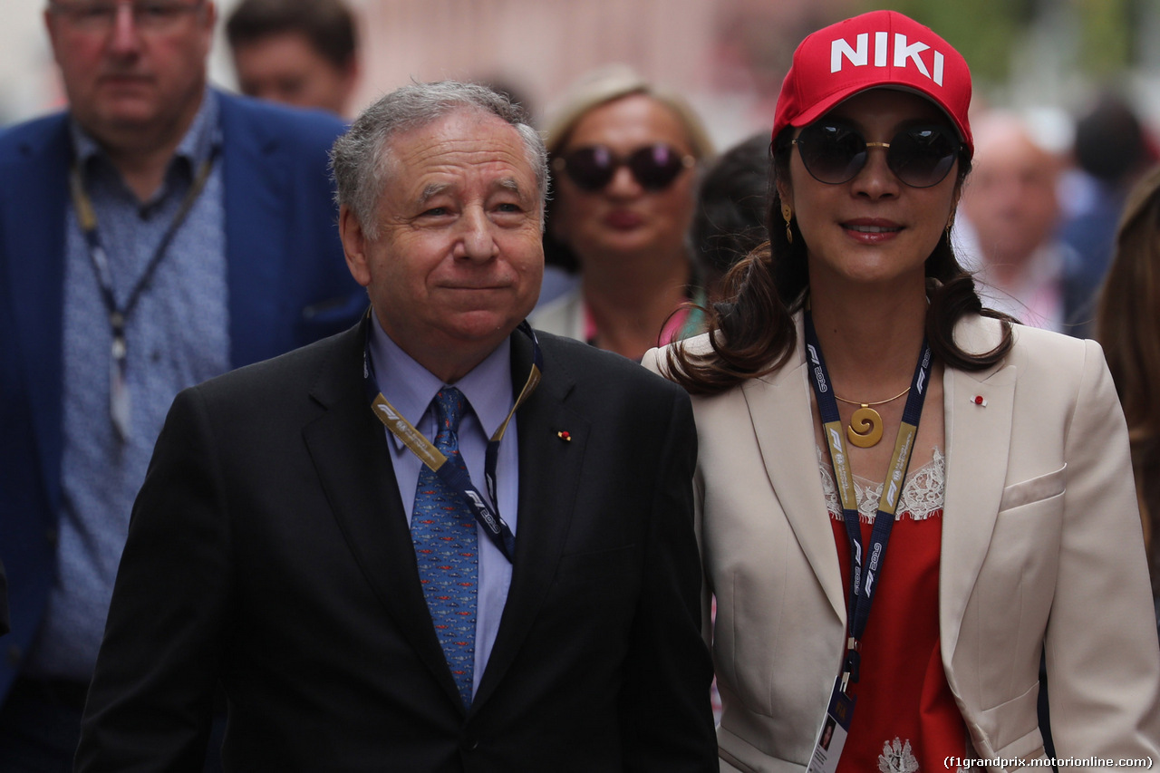GP MONACO, 26.05.2019 - Gara, Jean Todt (FRA), President FIA e Michelle Yeoh, wife of Jean Todt (FRA)