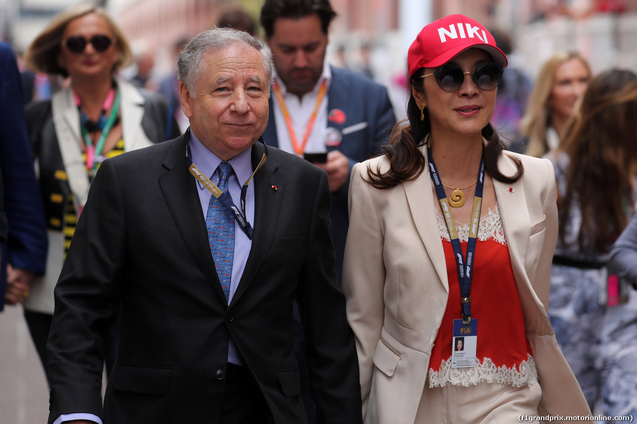 GP MONACO, 26.05.2019 - Gara, Jean Todt (FRA), President FIA e Michelle Yeoh, wife of Jean Todt (FRA)