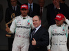GP MONACO, 26.05.2019 - Gara, Lewis Hamilton (GBR) Mercedes AMG F1 W10 vincitore, HSH Prince Albert II of Monaco e 3rd place Valtteri Bottas (FIN) Mercedes AMG F1 W010
