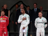 GP MONACO, 226.05.2019 - Gara, 2nd place Sebastian Vettel (GER) Ferrari SF90, Lewis Hamilton (GBR) Mercedes AMG F1 W10 vincitore e 3rd place Valtteri Bottas (FIN) Mercedes AMG F1 W010