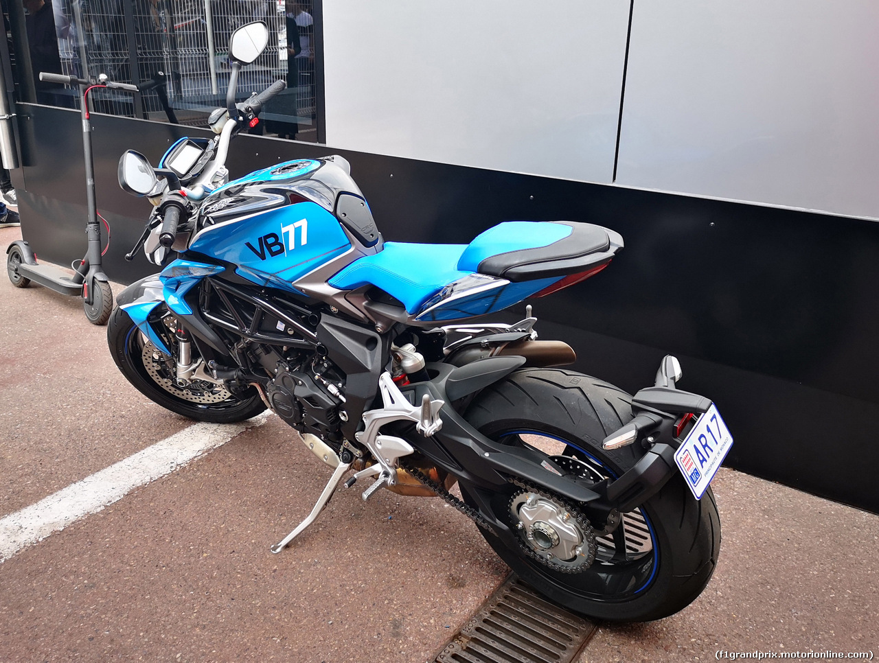 GP MONACO, 22.05.2019 - The MV Agusta Brutale of Valtteri Bottas (FIN) Mercedes AMG F1 W010