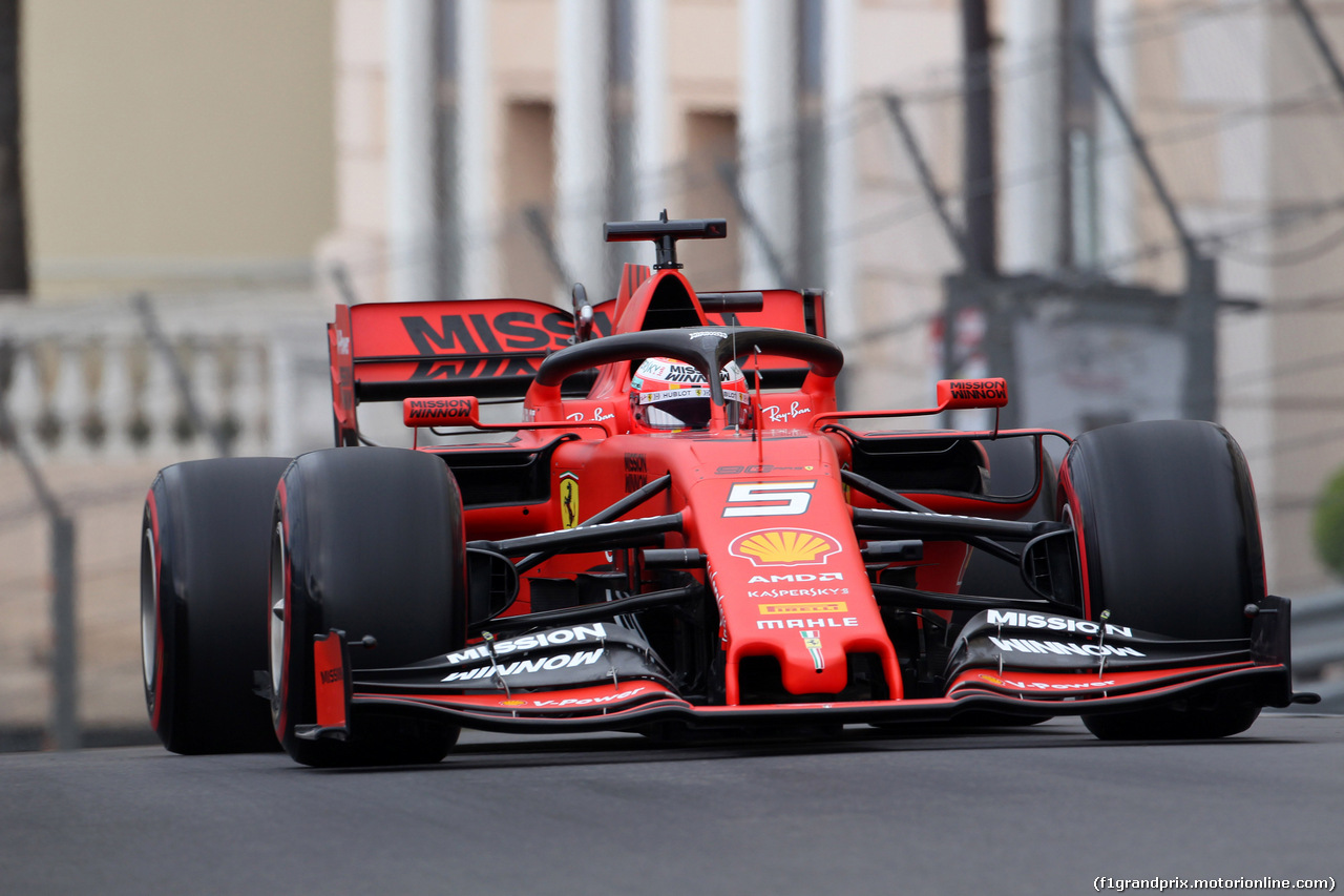 GP MONACO, 23.05.2019 - Prove Libere 1, Sebastian Vettel (GER) Ferrari SF90
