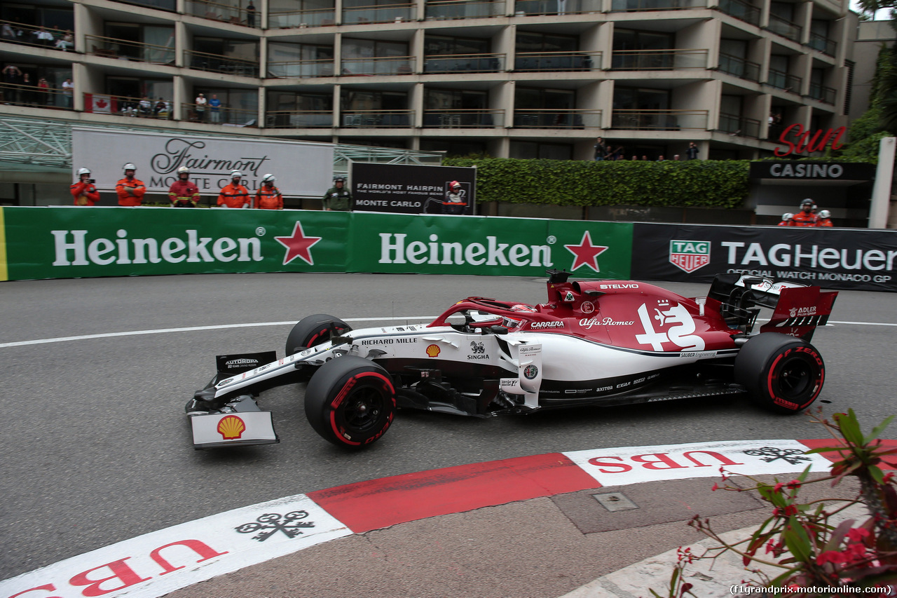 GP MONACO, 23.05.2019 - Prove Libere 1, Kimi Raikkonen (FIN) Alfa Romeo Racing C38