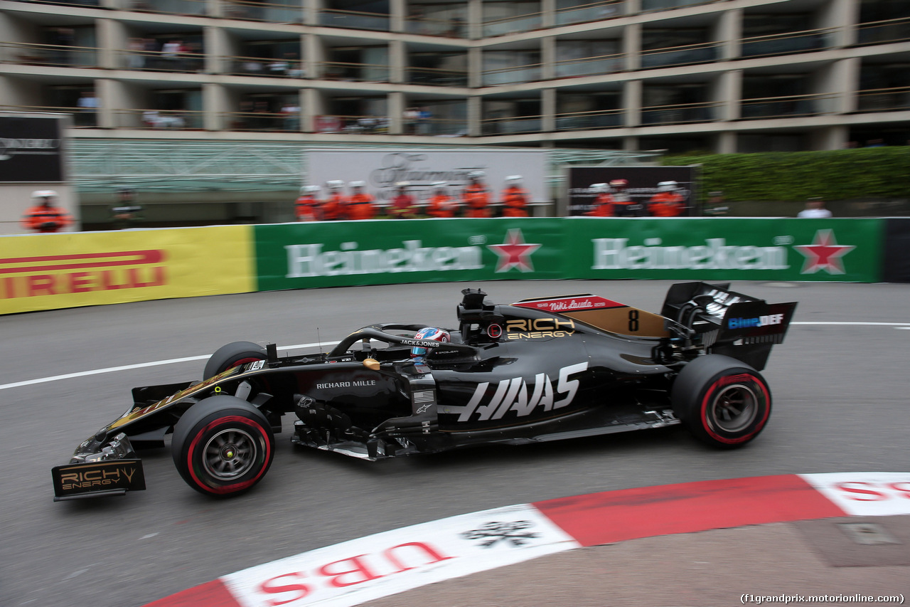 GP MONACO, 23.05.2019 - Prove Libere 1, Romain Grosjean (FRA) Haas F1 Team VF-19