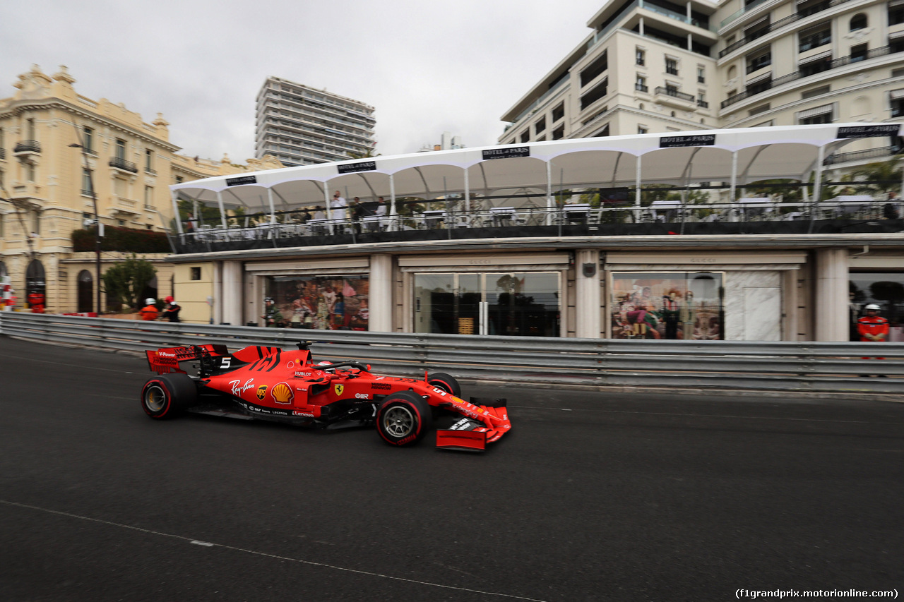 GP MONACO, 23.05.2019 - Prove Libere 1, Sebastian Vettel (GER) Ferrari SF90