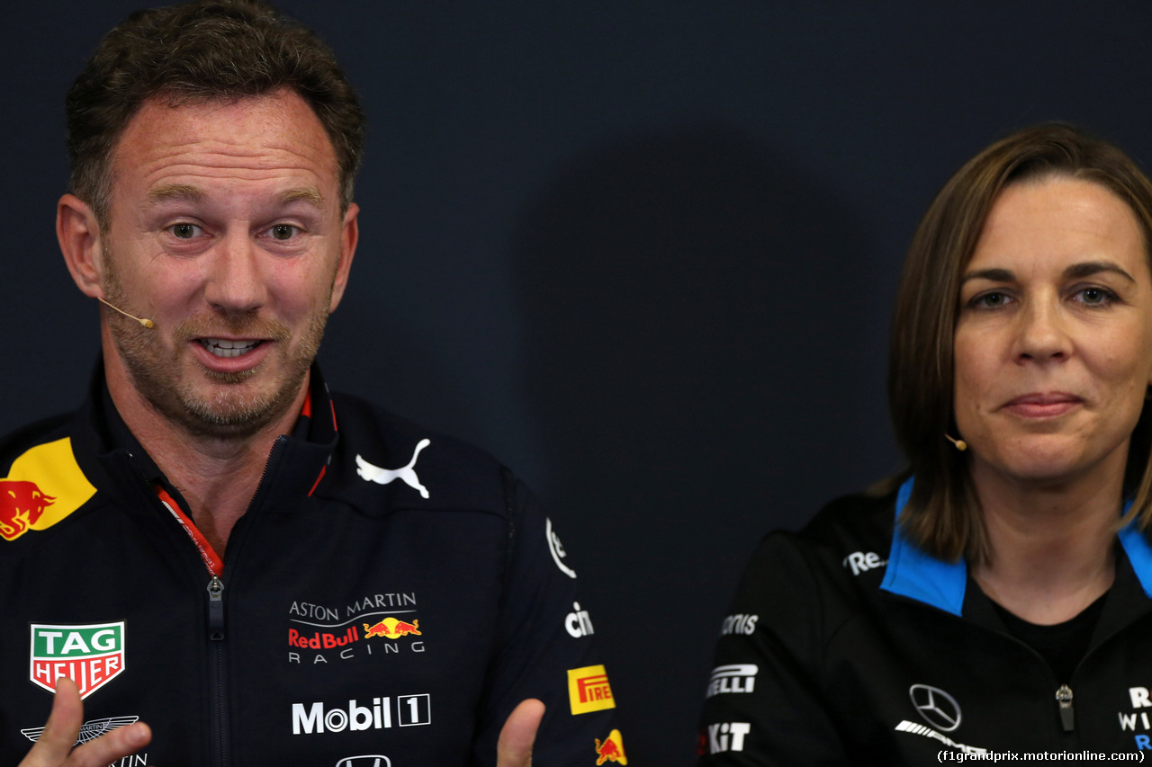 GP MONACO, 23.05.2019 - Conferenza Stampa, Christian Horner (GBR), Red Bull Racing Team Principal anc Claire Williams (GBR) Williams Deputy Team Principal.