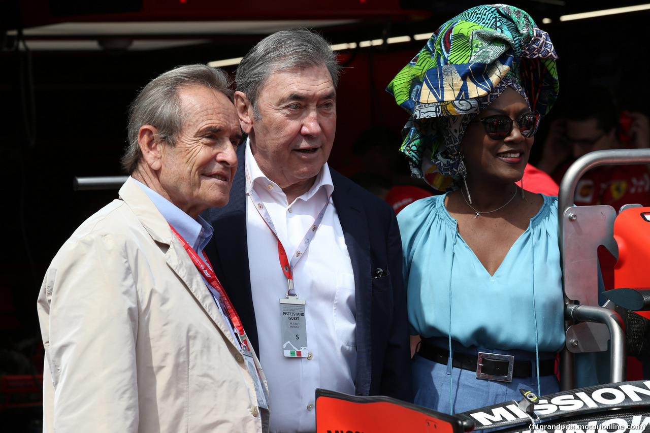GP MONACO, 25.05.2019 - Prove Libere 3,  Jacky Ickx (BEL), Eddy Merckx (BEL) e Khadja Nin, wife of  Jacky Ickx (BEL)