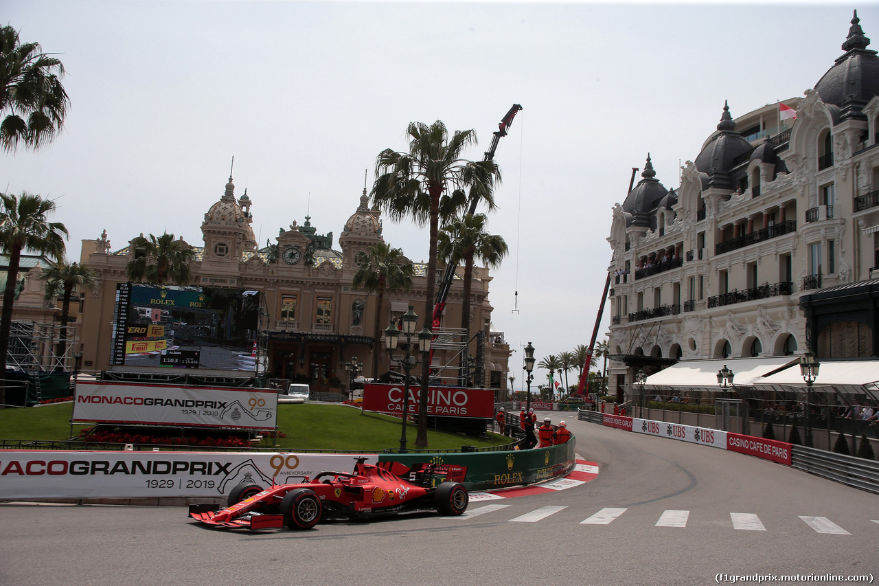 GP MONACO, 25.05.2019 - Prove Libere 3, Sebastian Vettel (GER) Ferrari SF90