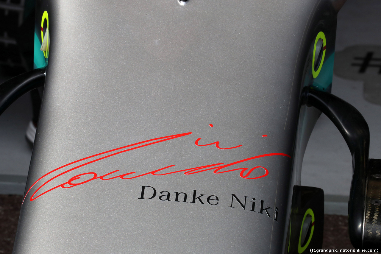 GP MONACO, 25.05.2019 - Prove Libere 3, Mercedes AMG F1 W10 with a tribute to Nikki Lauda (AU), Mercedes