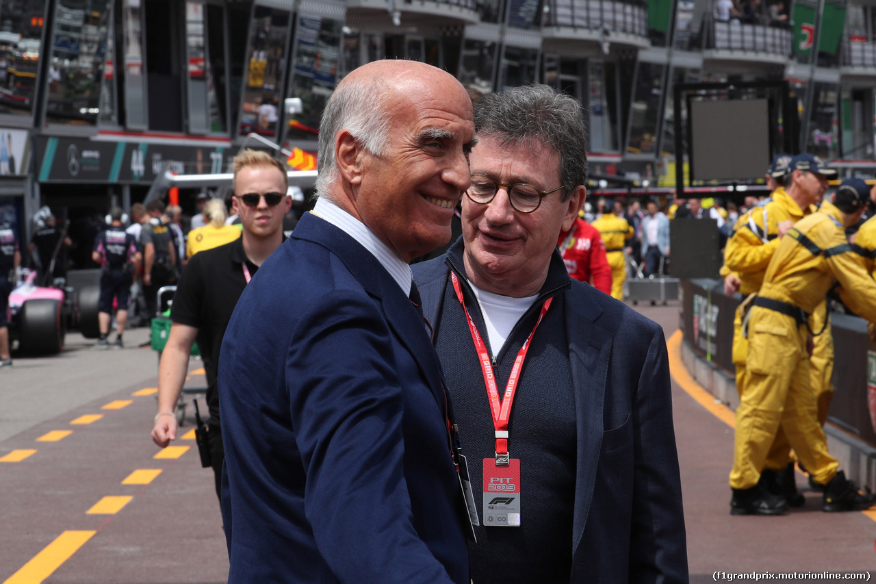 GP MONACO, 25.05.2019 - Prove Libere 3, Dr. Angelo Sticchi Damiani (ITA) Aci Csai President e Louis Carey Camilleri, CEO of Ferrari