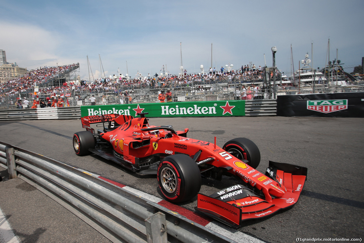 GP MONACO, 25.05.2019 - Qualifiche, Sebastian Vettel (GER) Ferrari SF90
