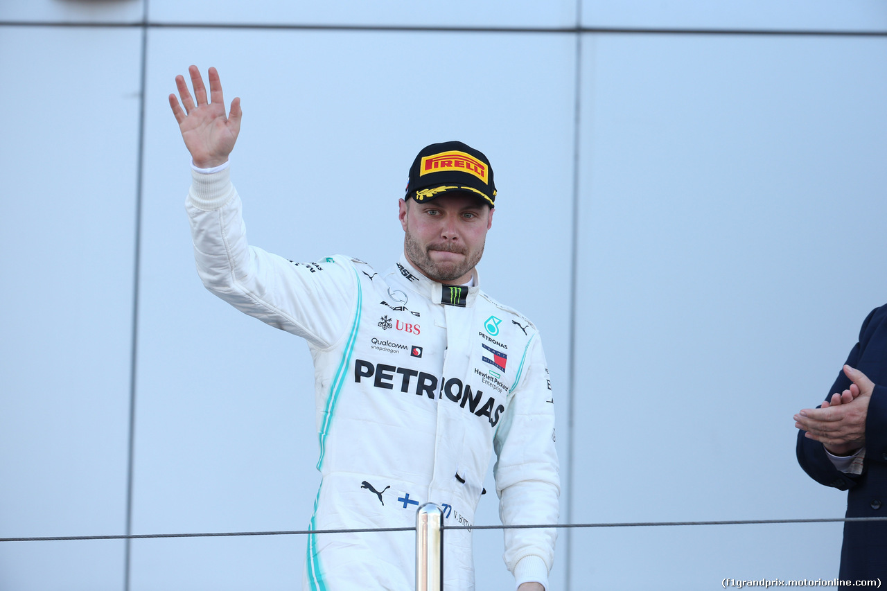 GP RUSSIA, 29.09.2019- Podium, 2nd place Valtteri Bottas (FIN) Mercedes AMG F1 W10 EQ Power