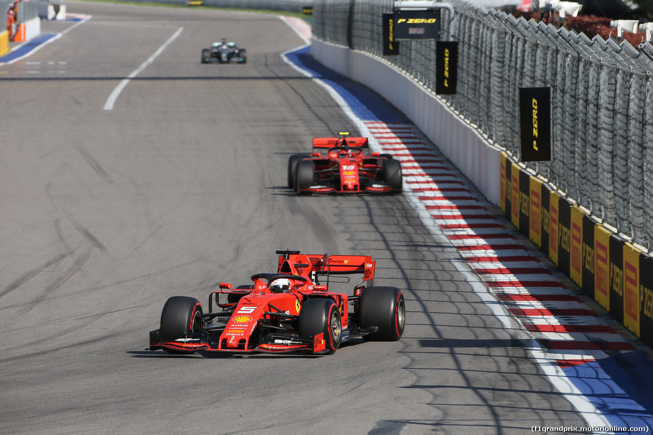 GP RUSSIA, 29.09.2019- Gara, Sebastian Vettel (GER) Ferrari SF90