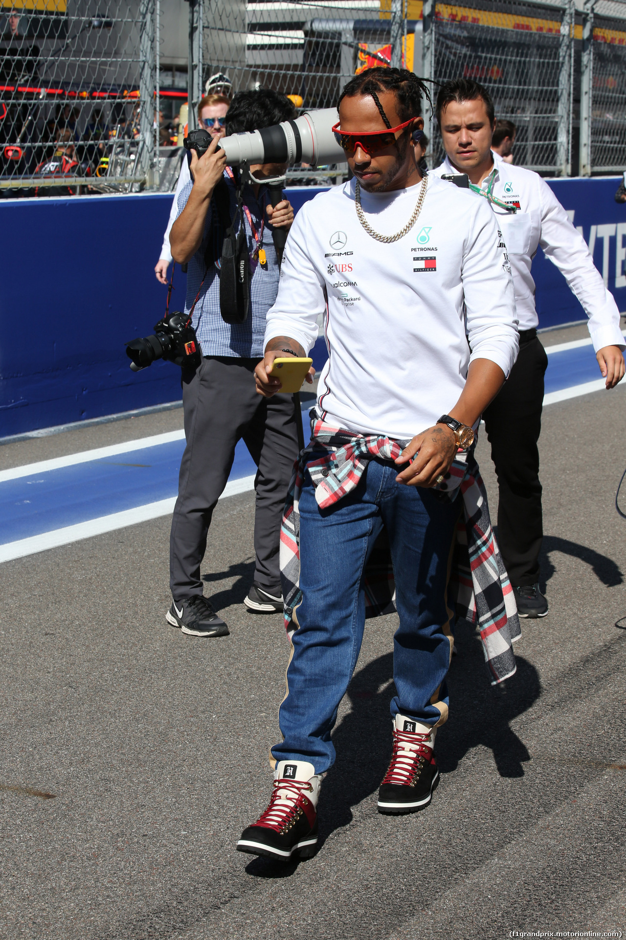 GP RUSSIA, 29.09.2019- Driver parade, Lewis Hamilton (GBR) Mercedes AMG F1 W10 EQ Power