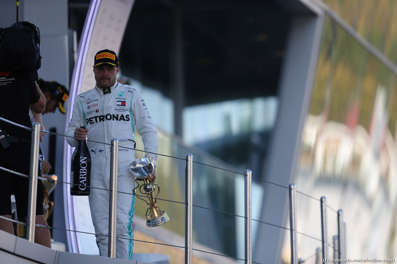 GP RUSSIA, 29.09.2019- Podium, 2nd place Valtteri Bottas (FIN) Mercedes AMG F1 W10 EQ Power