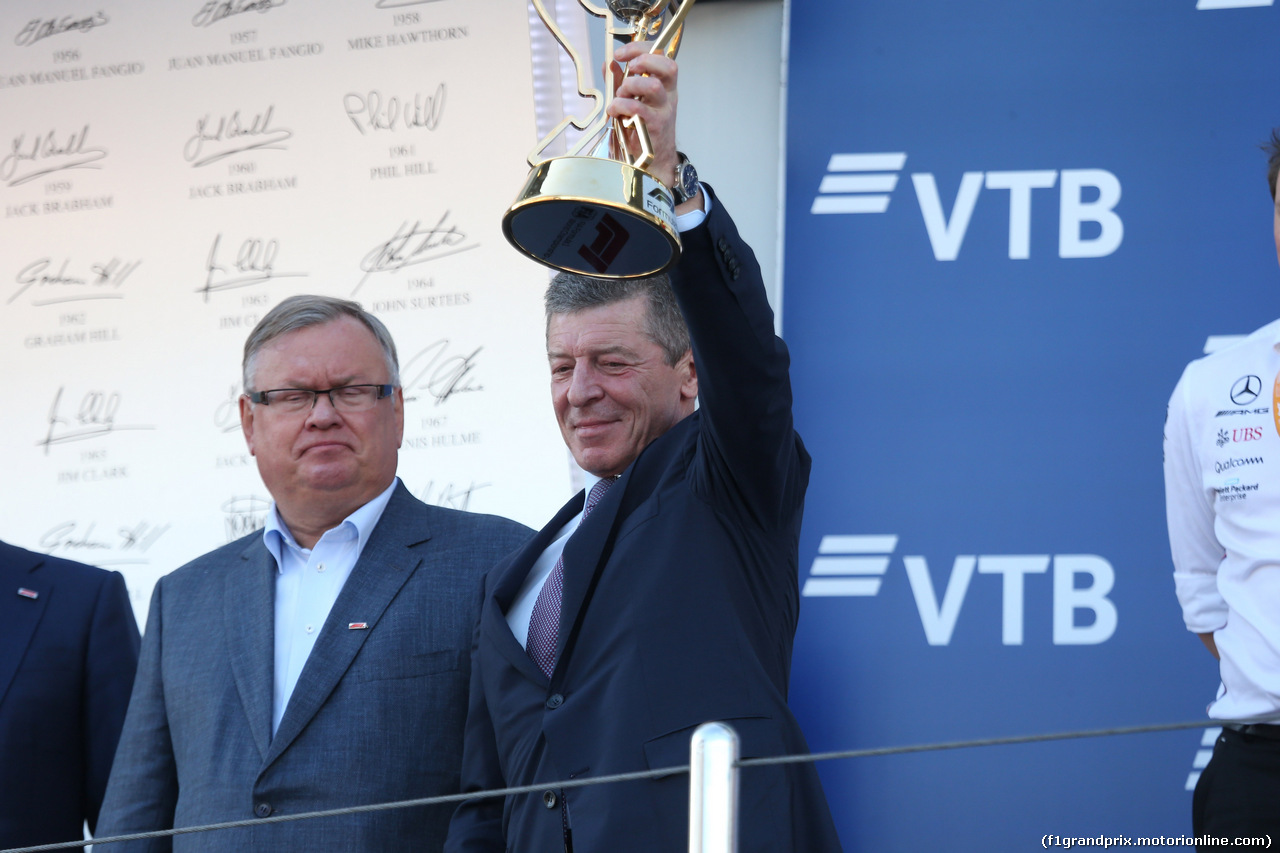 GP RUSSIA, 29.09.2019- Podium, Dmitry Kozak (RUS) Russian Deputy Prime Minister