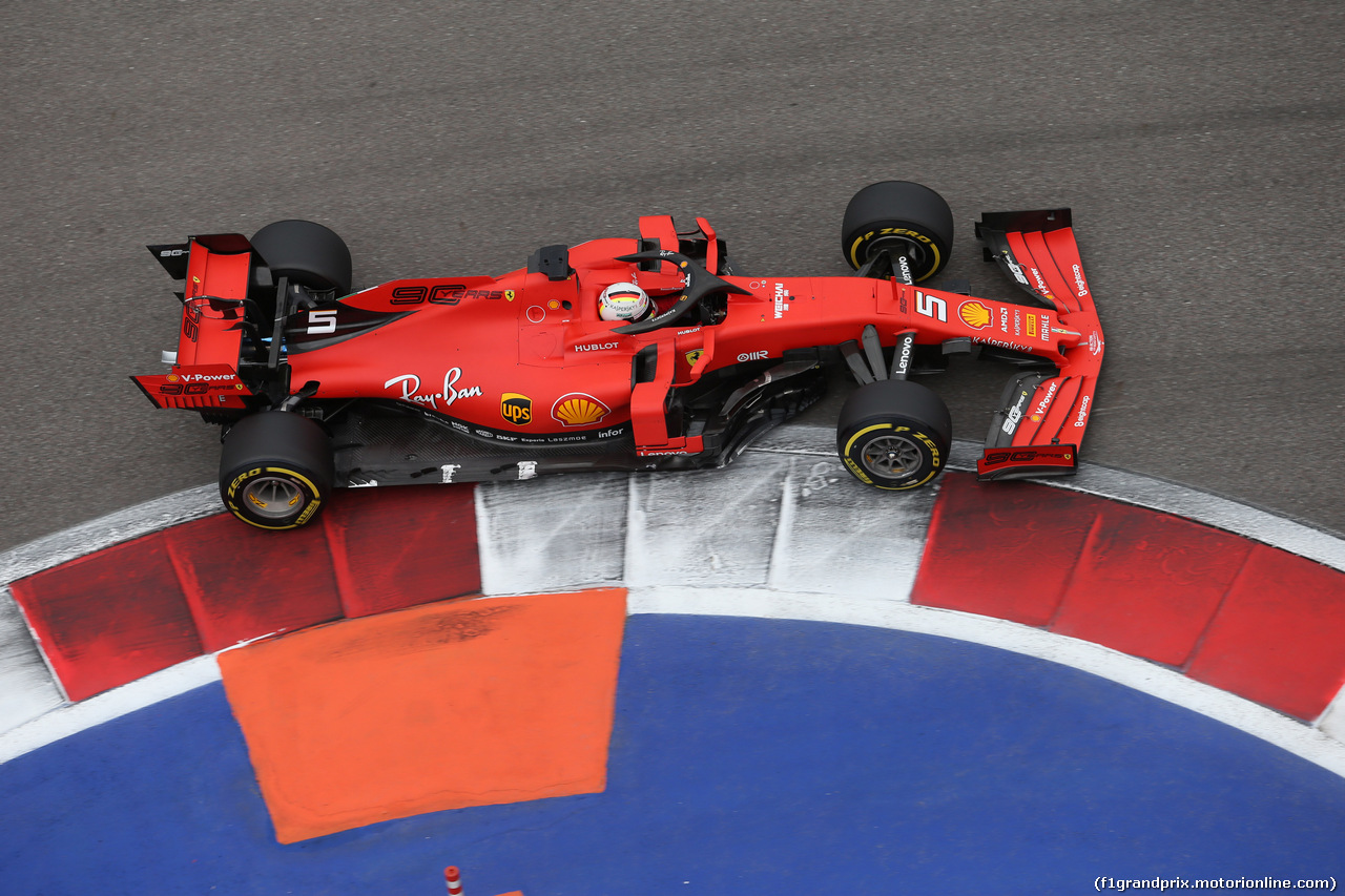 GP RUSSIA, 27.09.2019- Free practice 2, Sebastian Vettel (GER) Ferrari SF90