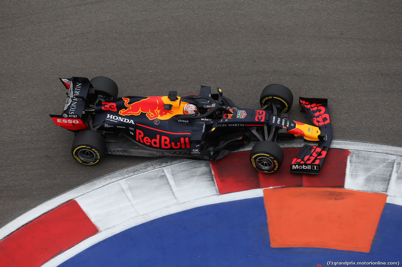 GP RUSSIA, 27.09.2019- Free practice 2, Max Verstappen (NED) Red Bull Racing RB15