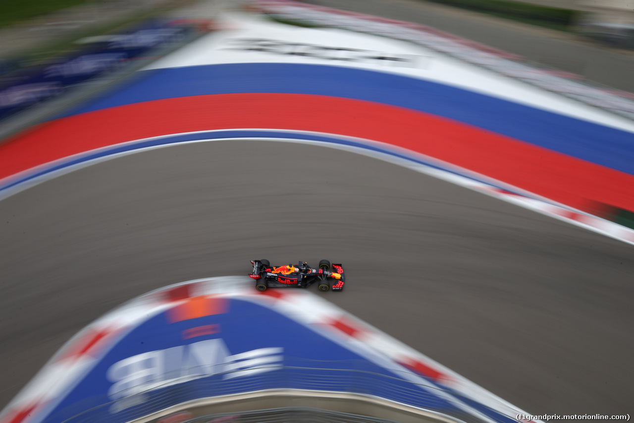 GP RUSSIA, 27.09.2019- Free practice 2, Max Verstappen (NED) Red Bull Racing RB15