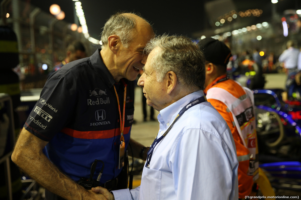 GP SINGAPORE, 22.09.2019 - Gara, Franz Tost, Scuderia Toro Rosso, Team Principal e Jean Todt (FRA), President FIA