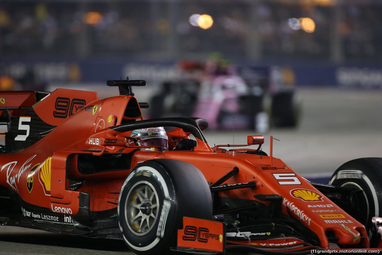 GP SINGAPORE, 22.09.2019 - Gara, Sebastian Vettel (GER) Ferrari SF90