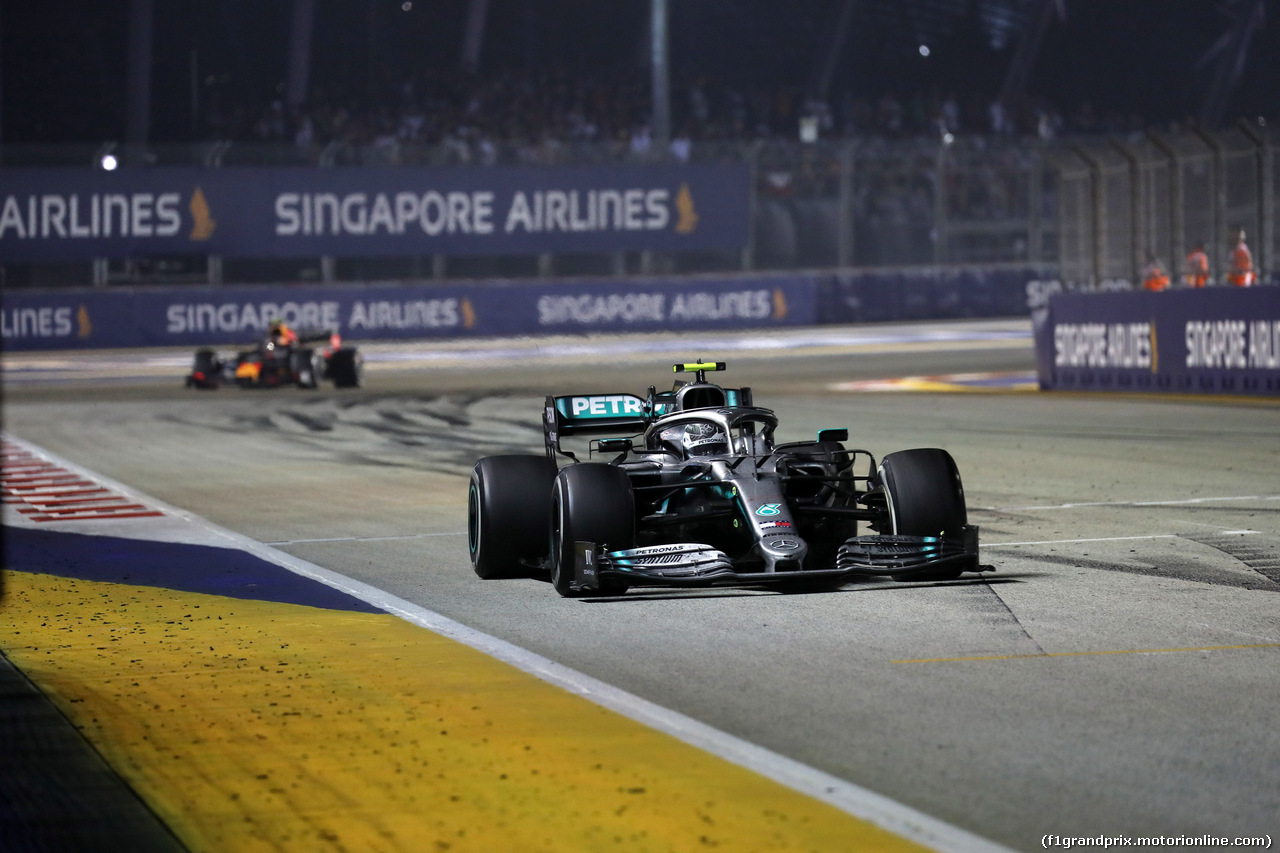 GP SINGAPORE, 22.09.2019 - Gara, Valtteri Bottas (FIN) Mercedes AMG F1 W010