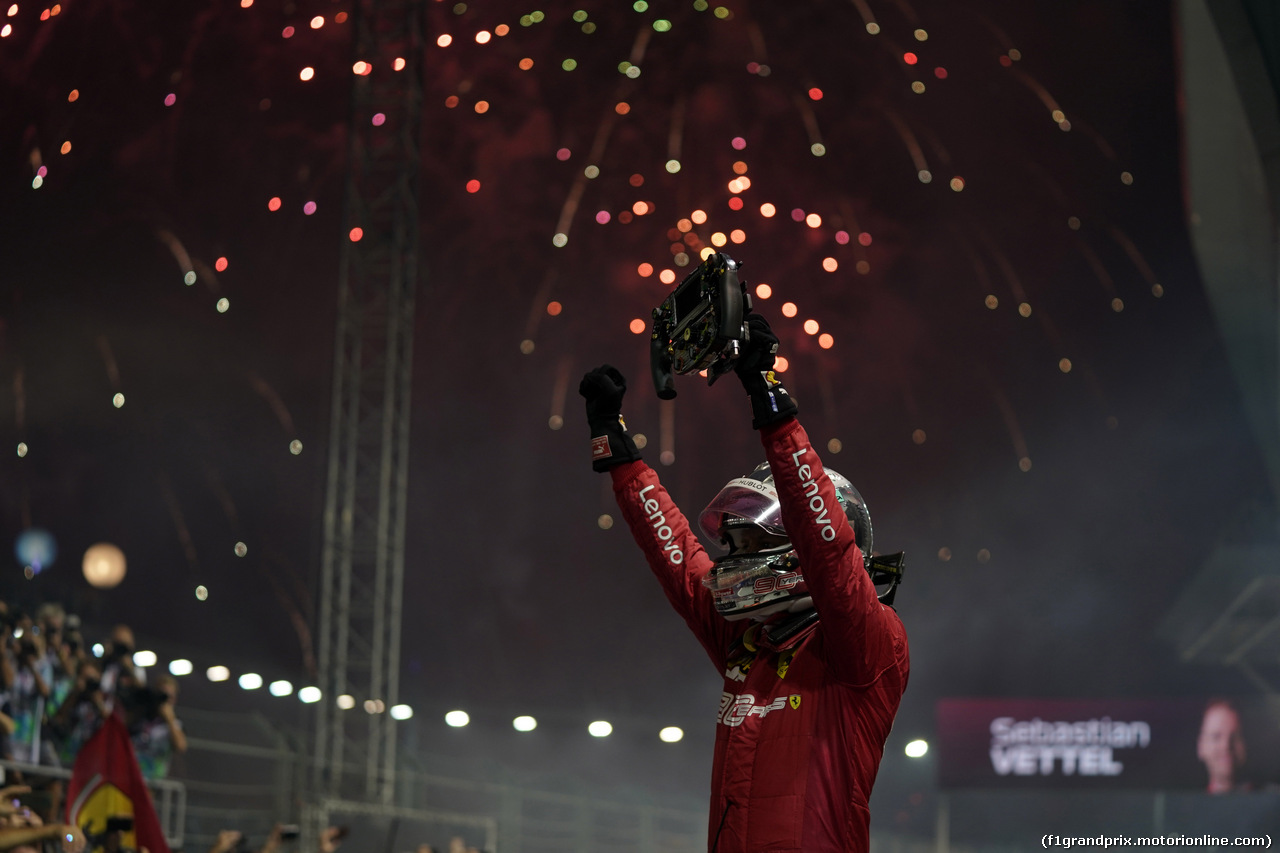 GP SINGAPORE, 22.09.2019 - Gara, Sebastian Vettel (GER) Ferrari SF90 vincitore