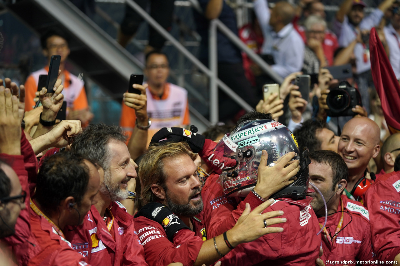 GP SINGAPORE, 22.09.2019 - Gara, Sebastian Vettel (GER) Ferrari SF90 vincitore