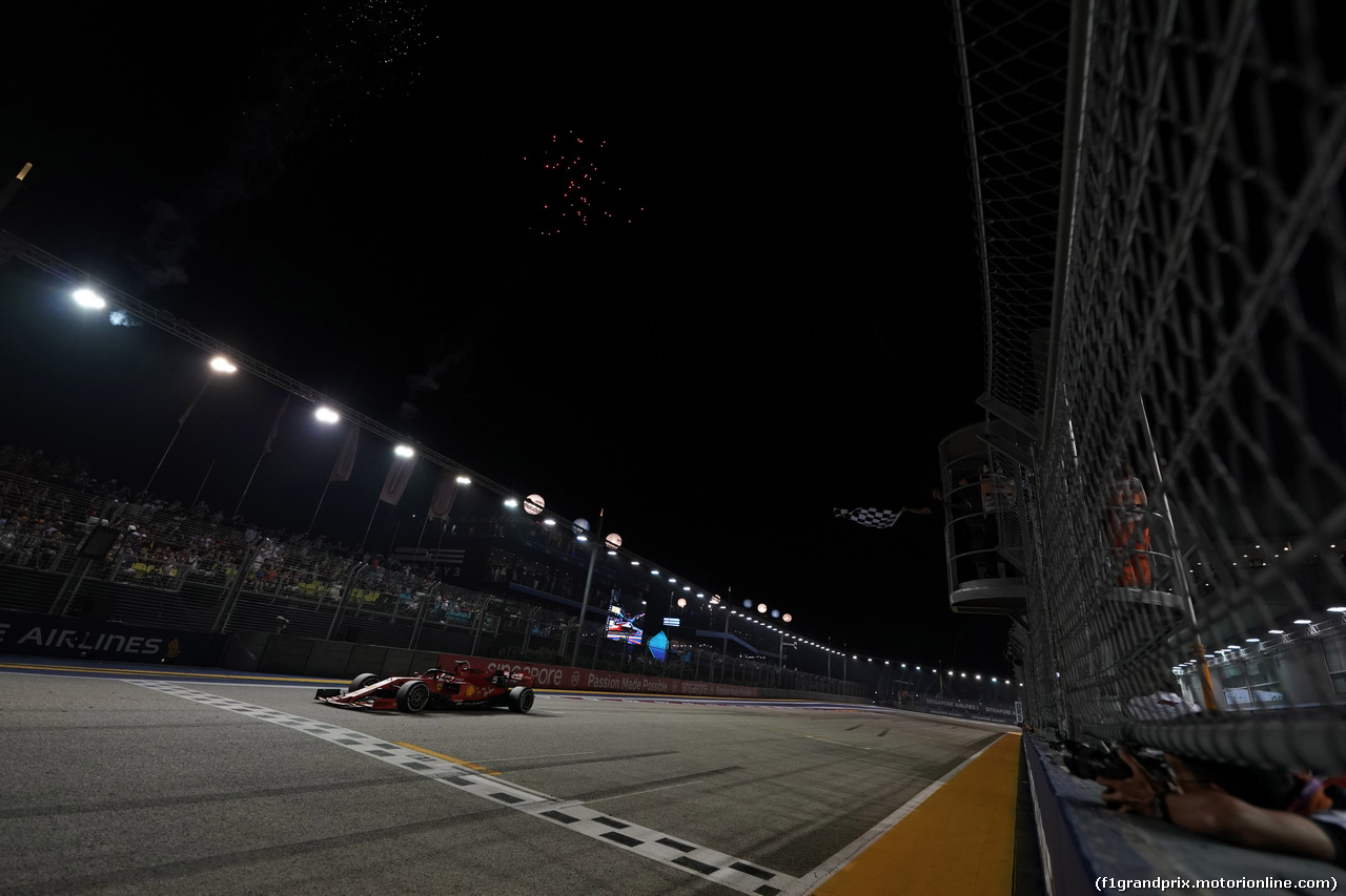 GP SINGAPORE, 22.09.2019 - Gara, Sebastian Vettel (GER) Ferrari SF90 vincitore
