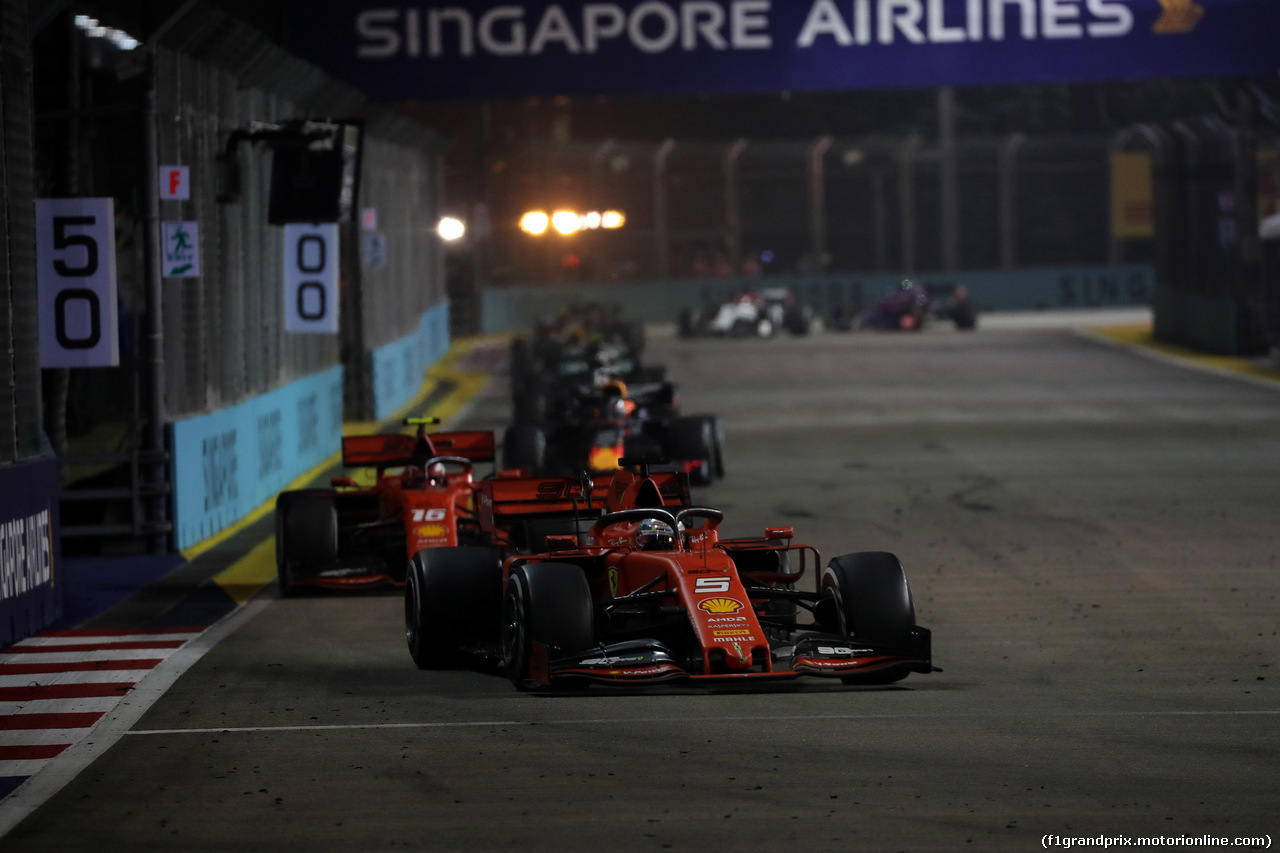 GP SINGAPORE, 22.09.2019 - Gara, Sebastian Vettel (GER) Ferrari SF90