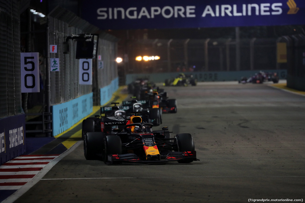 GP SINGAPORE, 22.09.2019 - Gara, Max Verstappen (NED) Red Bull Racing RB15