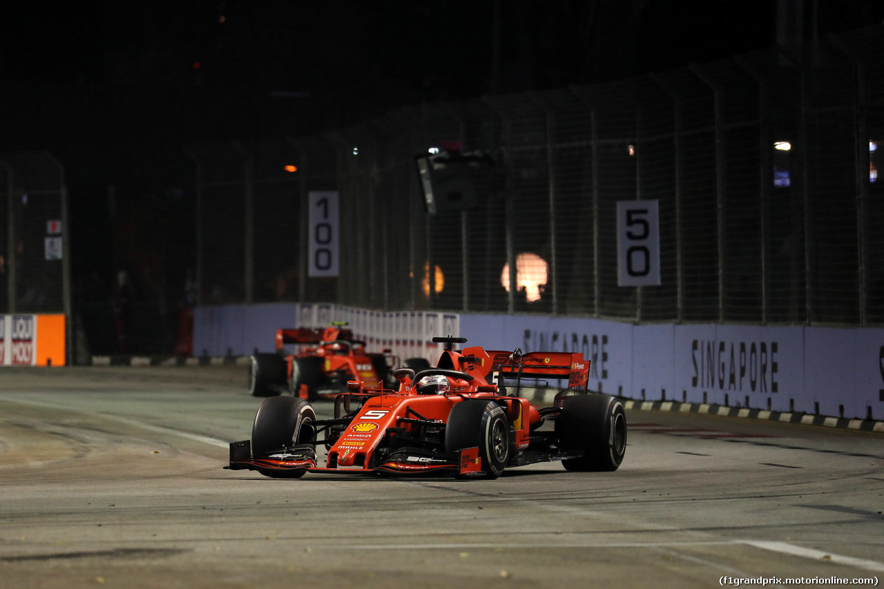 GP SINGAPORE, 22.09.2019 - Gara, Sebastian Vettel (GER) Ferrari SF90