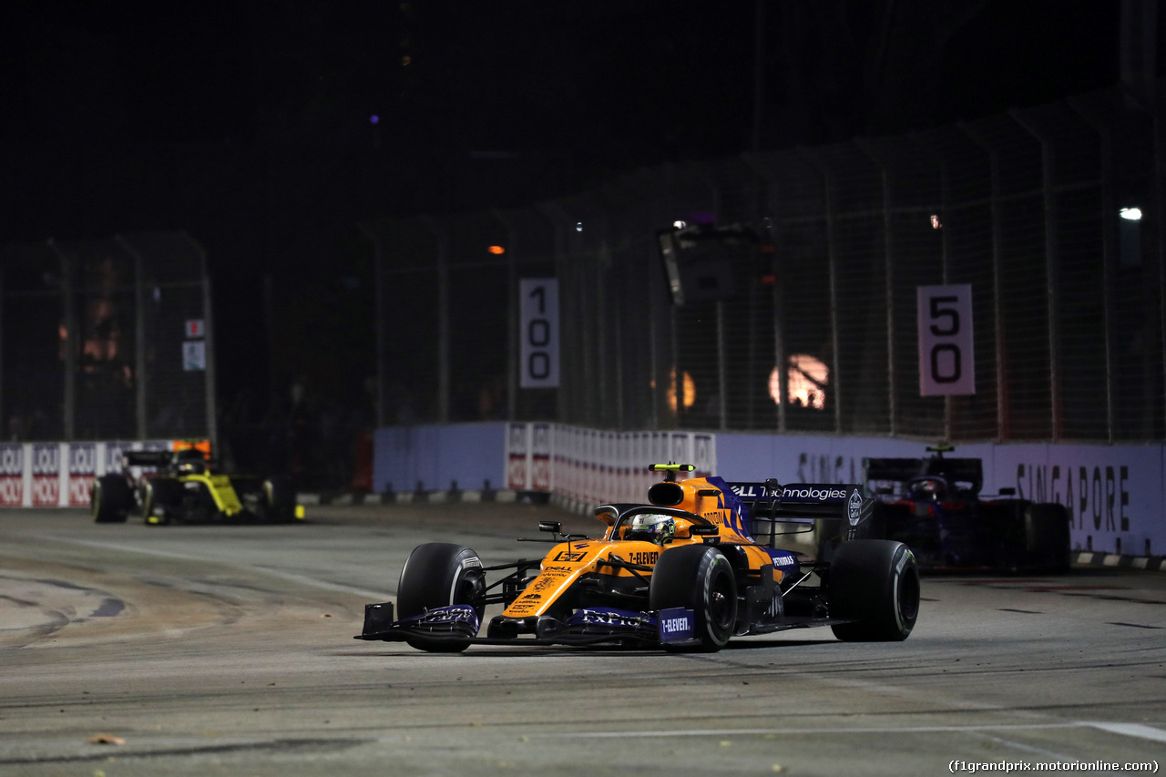 GP SINGAPORE, 22.09.2019 - Gara, Lando Norris (GBR) Mclaren F1 Team MCL34