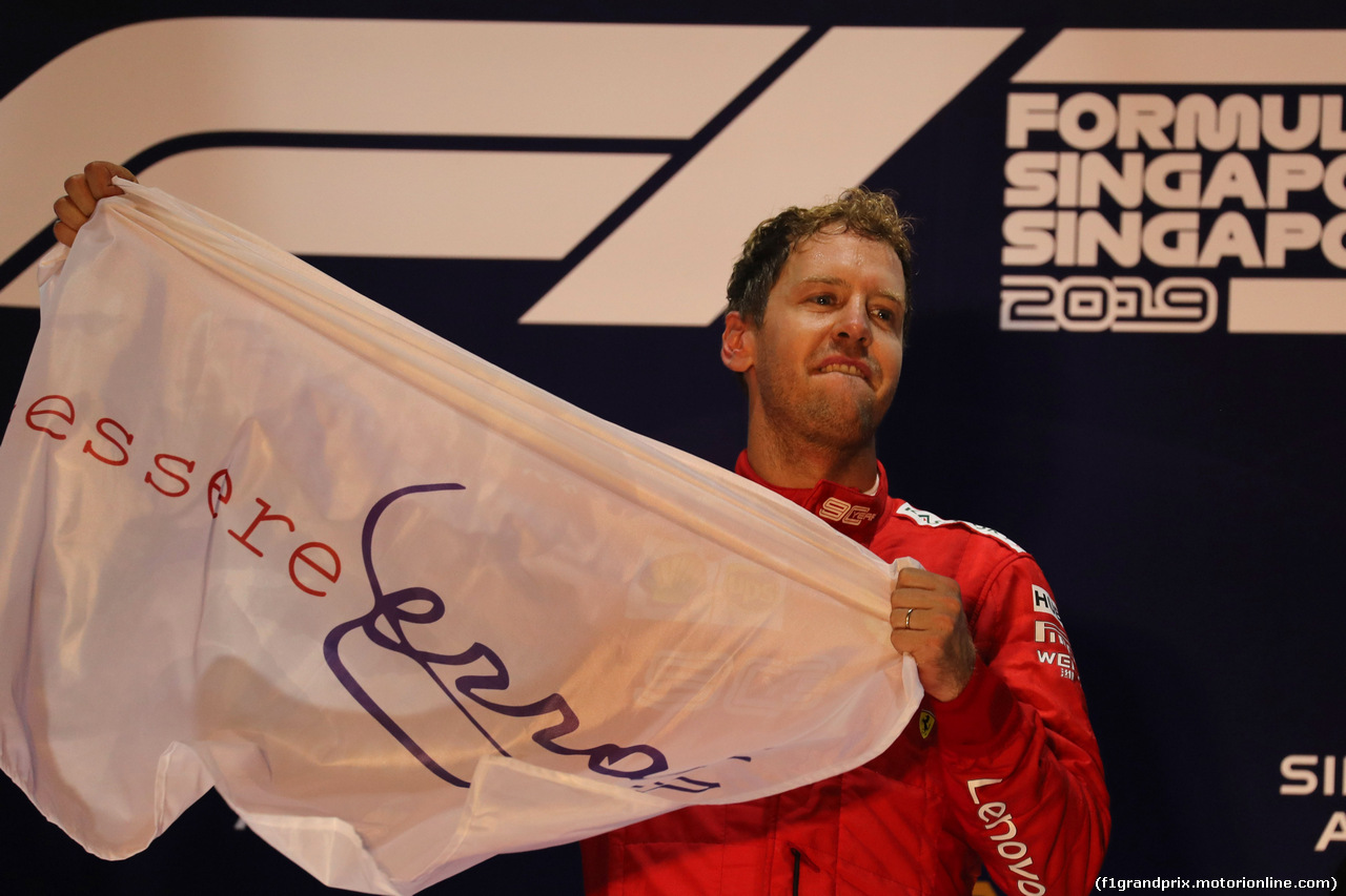 GP SINGAPORE, 22.09.2019 - Gara, Sebastian Vettel (GER) Ferrari SF90 vincitore