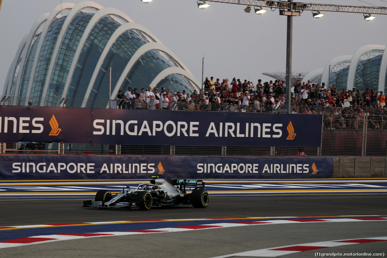 GP SINGAPORE, 21.09.2019 - Prove Libere 3, Valtteri Bottas (FIN) Mercedes AMG F1 W010