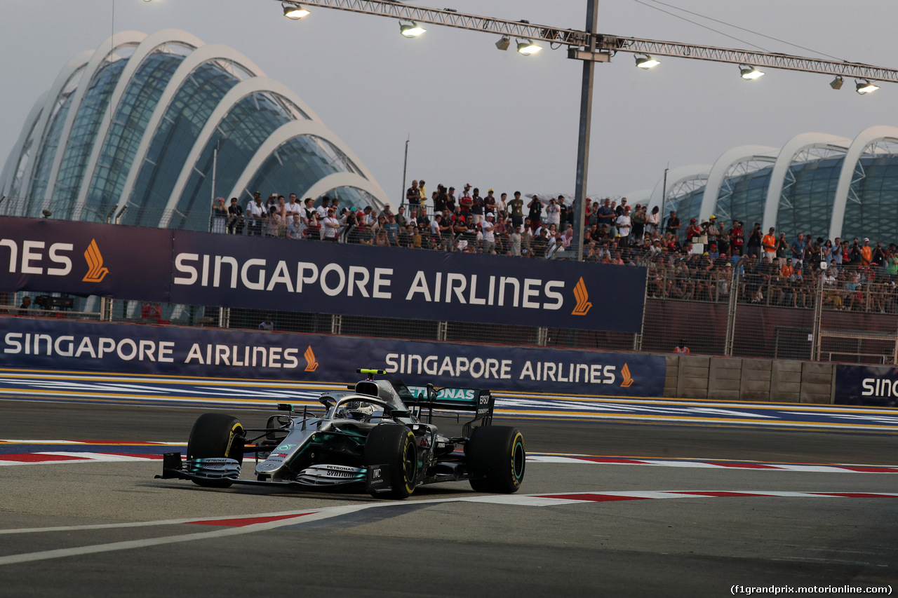 GP SINGAPORE, 21.09.2019 - Prove Libere 3, Valtteri Bottas (FIN) Mercedes AMG F1 W010