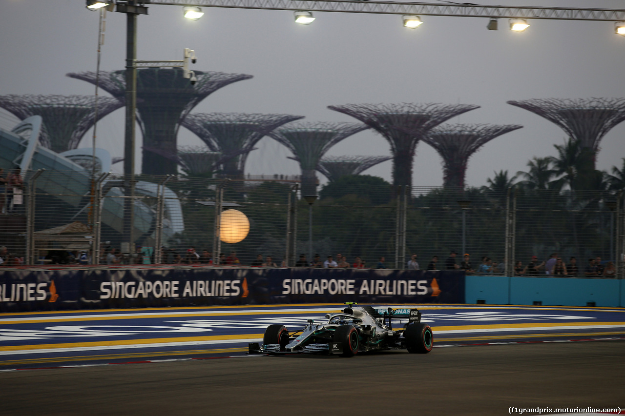 GP SINGAPORE, 21.09.2019 - Prove Libere 3, Valtteri Bottas (FIN) Mercedes AMG F1 W010