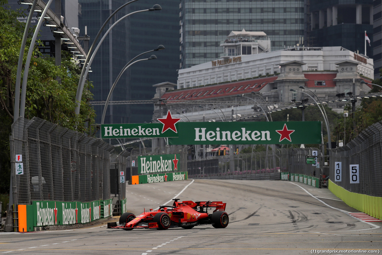 GP SINGAPORE, 20.09.2019 - Prove Libere 1, Sebastian Vettel (GER) Ferrari SF90