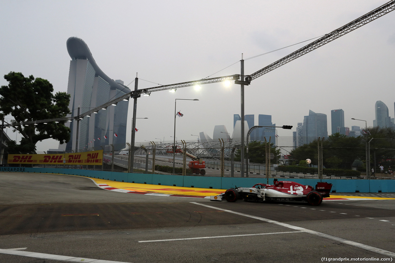 GP SINGAPORE, 20.09.2019 - Prove Libere 1, Kimi Raikkonen (FIN) Alfa Romeo Racing C38