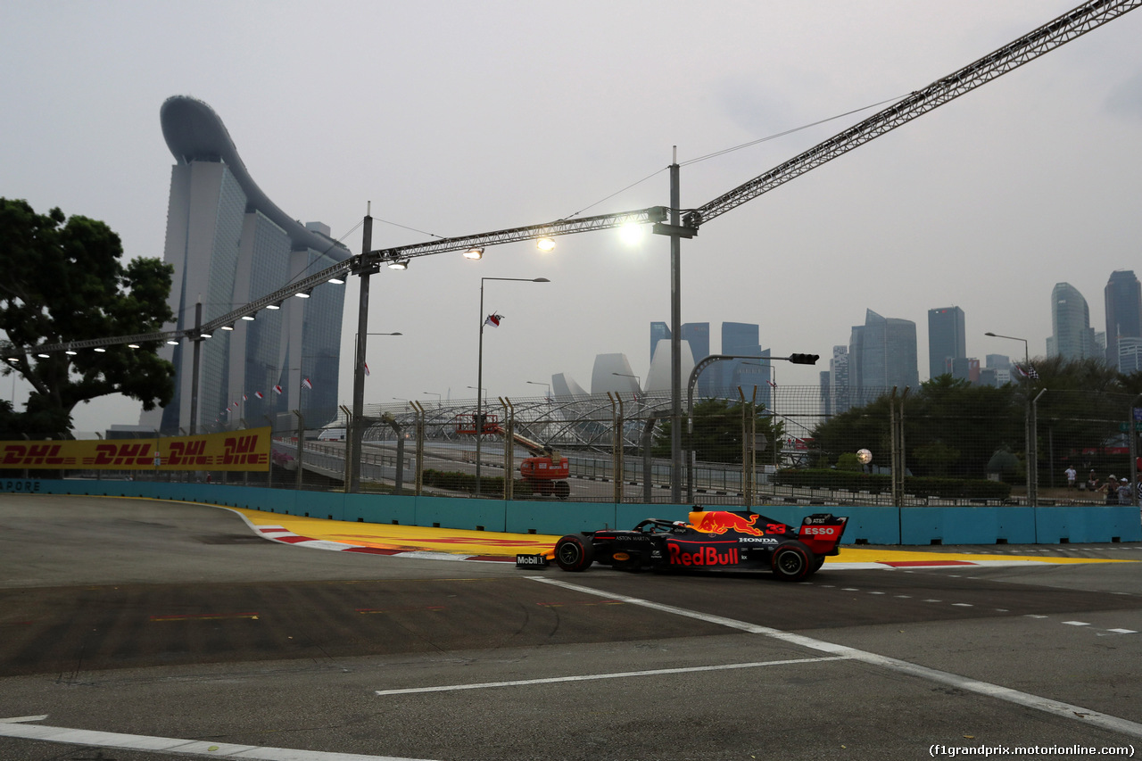 GP SINGAPORE, 20.09.2019 - Prove Libere 1, Max Verstappen (NED) Red Bull Racing RB15