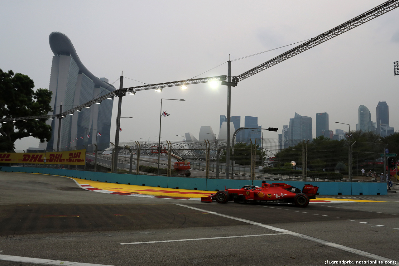 GP SINGAPORE, 20.09.2019 - Prove Libere 1, Sebastian Vettel (GER) Ferrari SF90