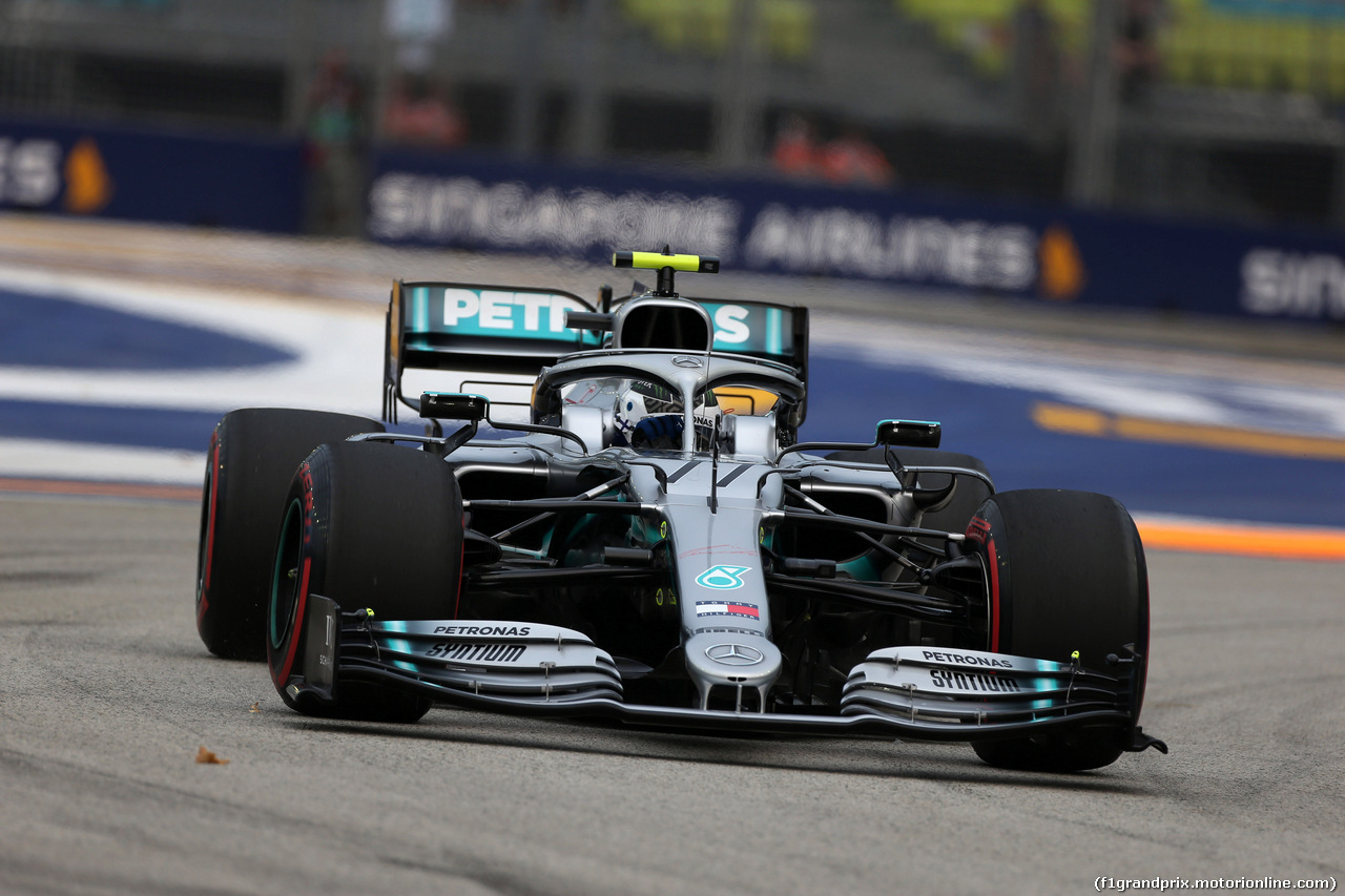GP SINGAPORE, 20.09.2019 - Prove Libere 1, Valtteri Bottas (FIN) Mercedes AMG F1 W010