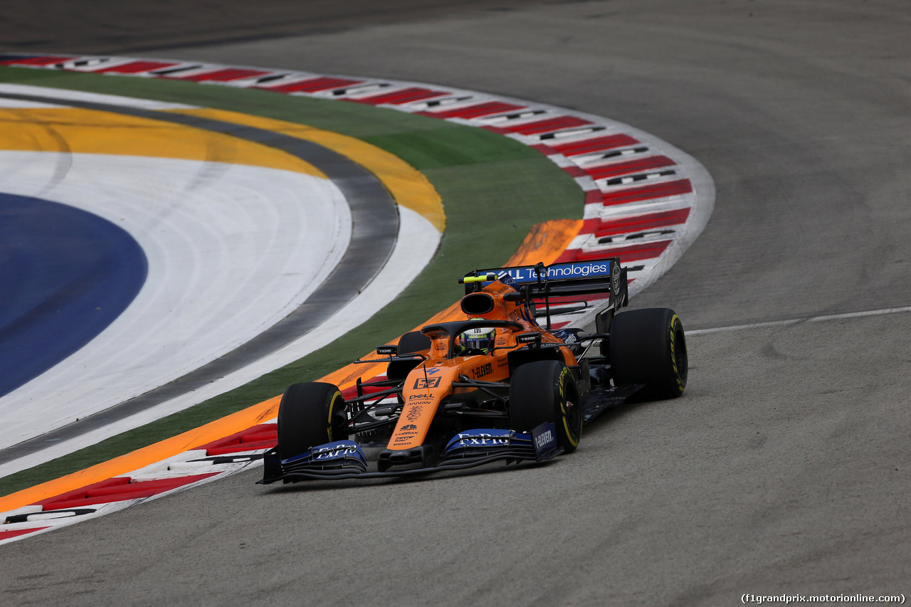 GP SINGAPORE, 20.09.2019 - Prove Libere 1, Lando Norris (GBR) Mclaren F1 Team MCL34