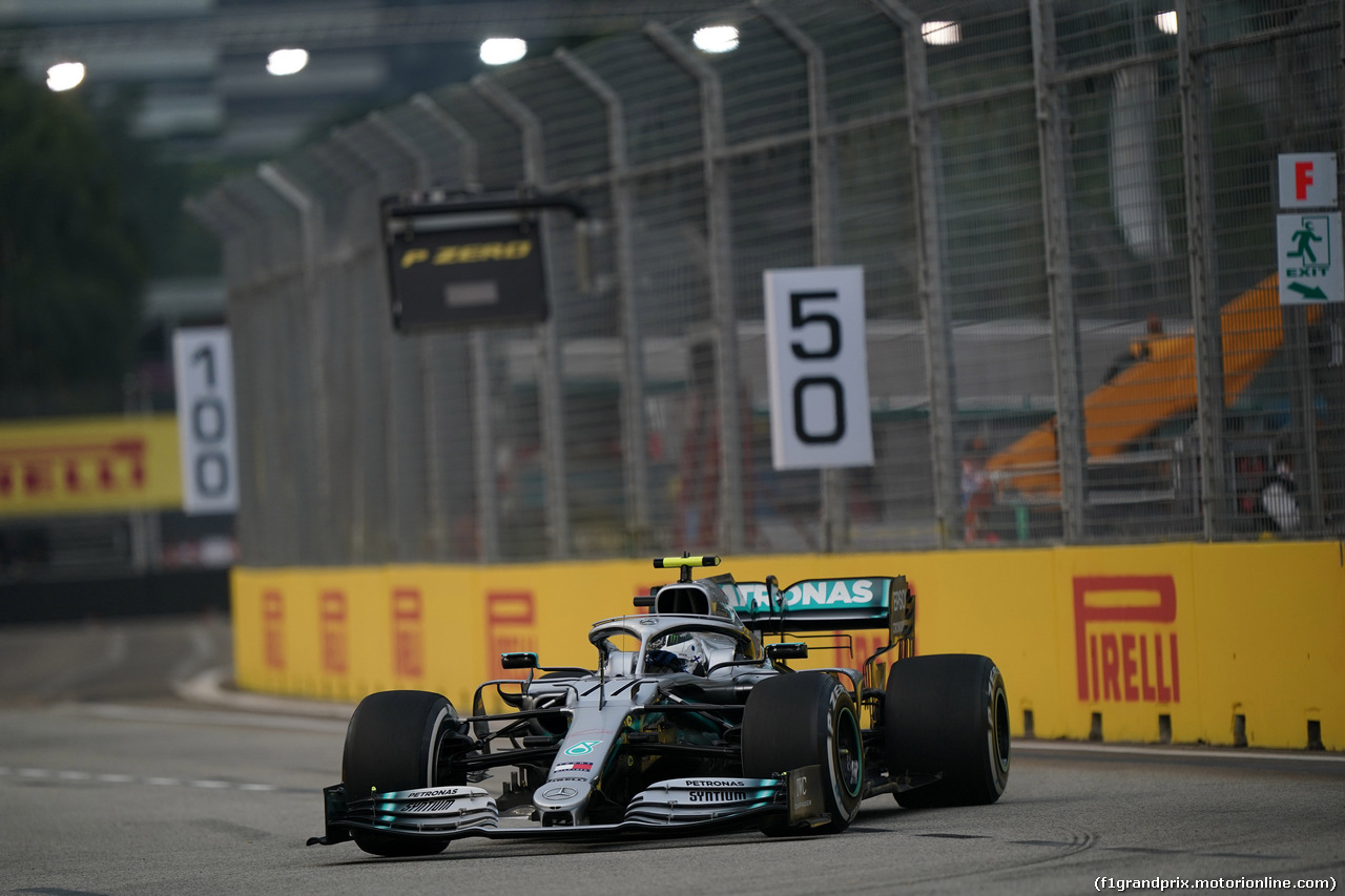 GP SINGAPORE, 20.09.2019 - Prove Libere 1, Valtteri Bottas (FIN) Mercedes AMG F1 W010